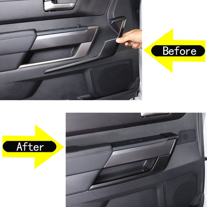 Matte Black ABS Interior Decoration Cover Trim Kit For Toyota Tundra 2022-26 US - Variants 21-25 32