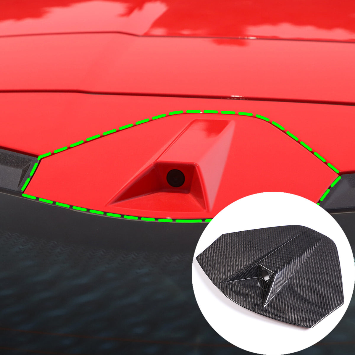 Real Carbon Fiber Rear Window Lower Trim Cover Set For 2020-26 C8 Corvette Coupe 32