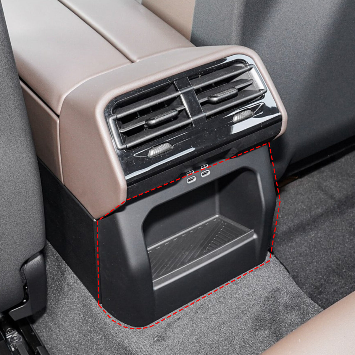 Carbon ABS Interior Rear Air Vent Anti-Kick Panel Trim For BMW 5 Series G60 24+ 20