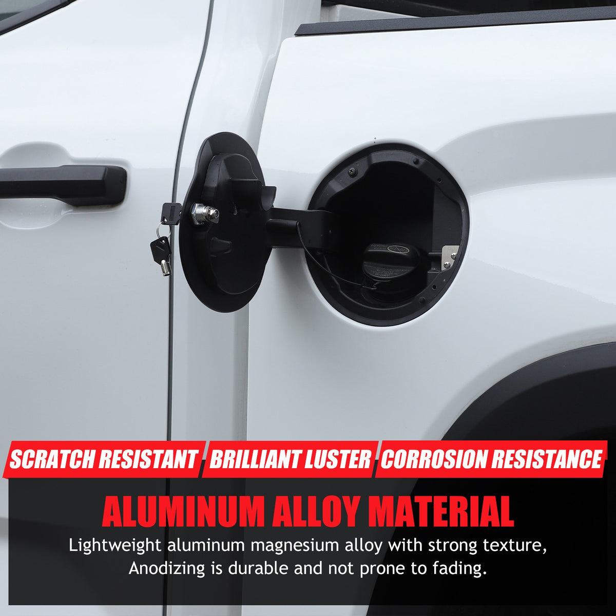 US Flag Alloy Fuel Tank Anti-Theft Lock Cover Gas Cap For Toyota Tundra 22+ US 11