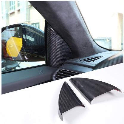 Real Carbon Fiber Inner Door Triangle A Pillar Trim For Lamborghini URUS 2018-23 2