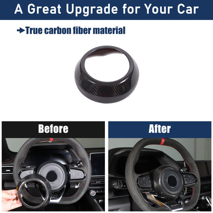 Real Carbon Fiber Steering Wheel Center Surround Cover For Lotus EMIRA 22-25 US 17