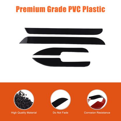 Piano Black Door Interior Anti-kick Panel Trim Sticker for Hummer H2 2003-2007 11