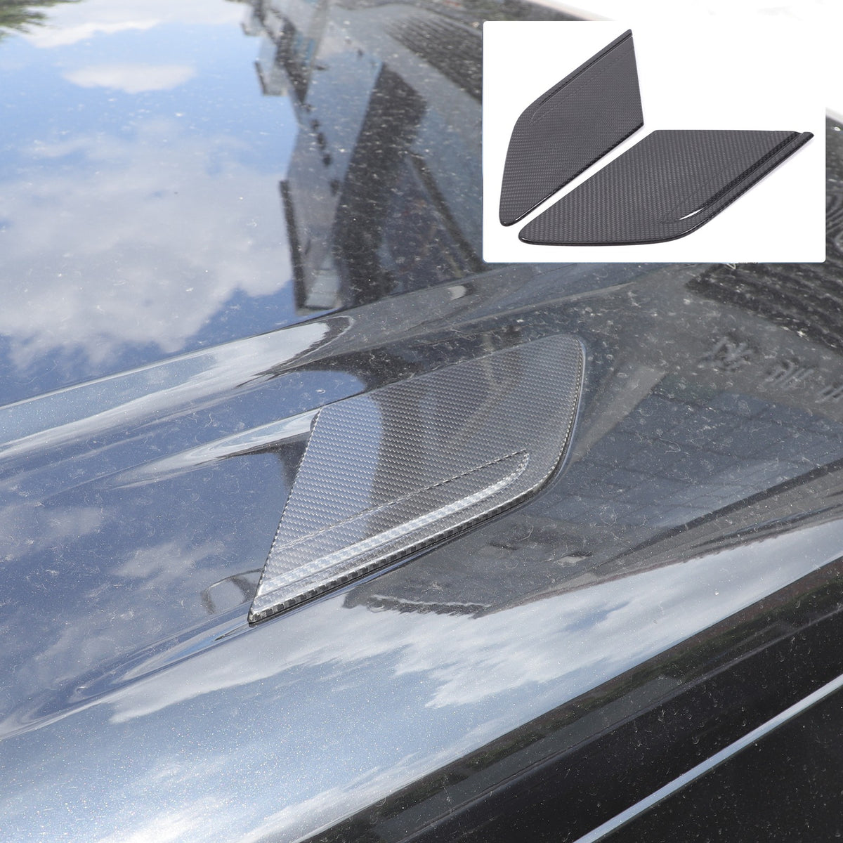 Real Carbon Fiber Hood Side Trim Cover Set for LR Range Rover Sport L461 2023+ 2
