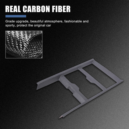 Matte Real Carbon Fiber Center Console Gear Shift Trim For LR Defender L663 25+ 11