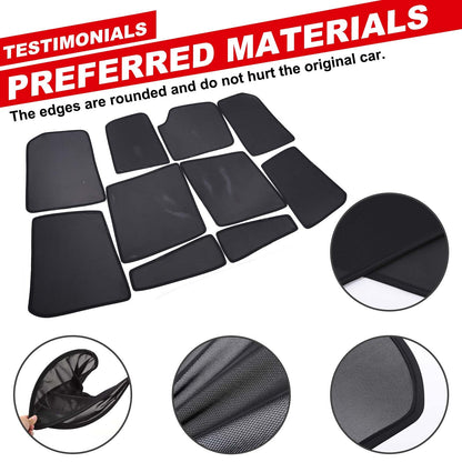 Full Car Window Screen Sun Shade Mesh Cover Windshield For LR Discovery 4 L319 13