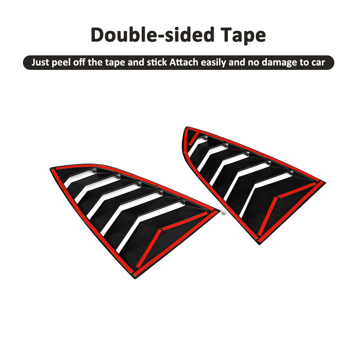 Black Rear Window Louvers Shutters Cover Trim For Toyota 86/Subaru BRZ 2022 10