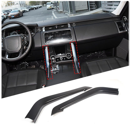 ABS Carbon fiber Center Console Gear Shift Trim For LR Range Rover Sport 18-22 4