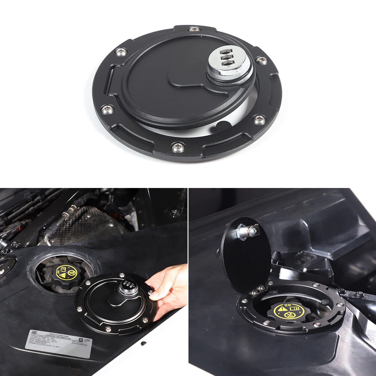 Alloy Engine Oil Cap Radiator water tank Cap Combination Lock For Corvette C8 1