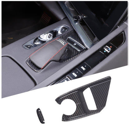 Carbon Console Transmission Control Gear Selector Trim For C8 Corvette Z06 20-25 4