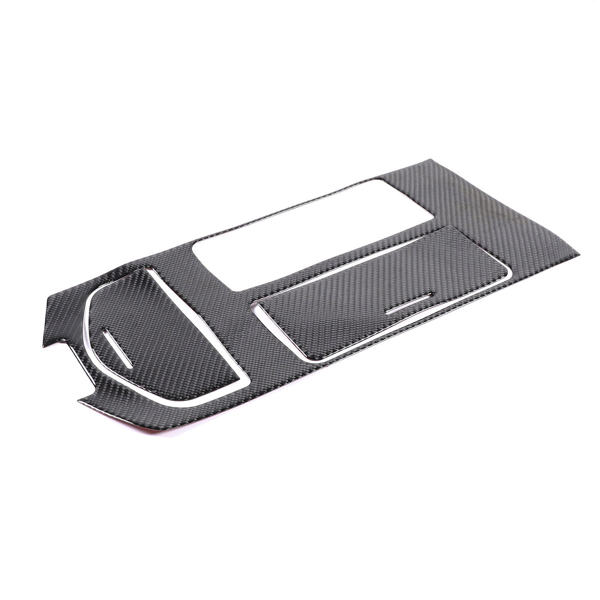 Carbon Fiber Center Console Shifter Panel Sticker For 2014-24 Maserati Ghibli 8