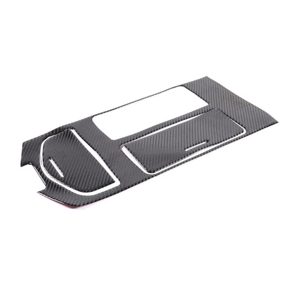 Carbon Fiber Center Console Shifter Panel Sticker For 2014-24 Maserati Ghibli 8