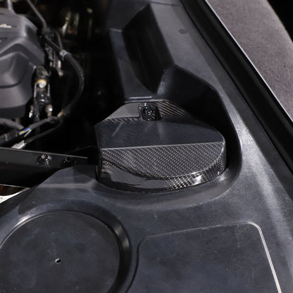 Real Carbon Fiber Engine Bay Tank Panel Cover Frame Trim For Corvette C8 2020-26 - Styles 11-15 16