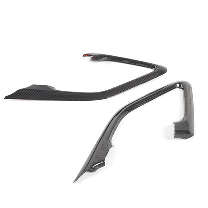 Real Carbon Fiber Interior Door Handle Cover Trim For Nissan R35 GT-R GTR 19