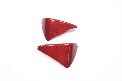 Red Carbon Fiber Dashboard Speedometer Side Cover Trim For Corvette C6 2005-13 4