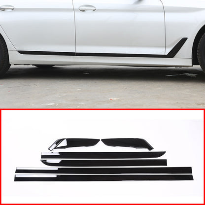 Glossy Black Door Body Side Molding Cover Trim For BMW 5 Series 2018-22 1
