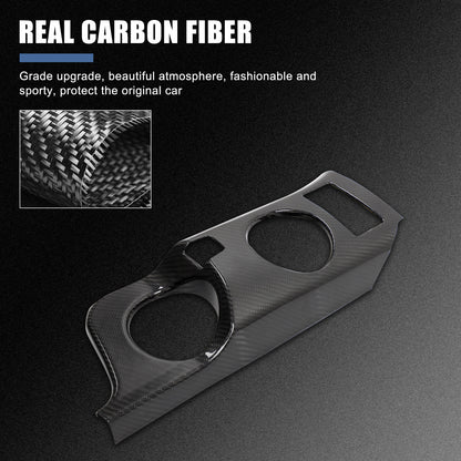 Real Carbon Fiber Center Console Cup Holder Panel Trim for Nissan 400Z 15