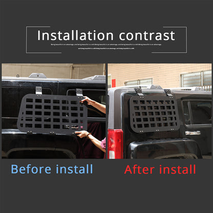 Rear Outer Side Window MOLLE Storage Flank Panel Bracket For Hummer H3 2005-2009 17