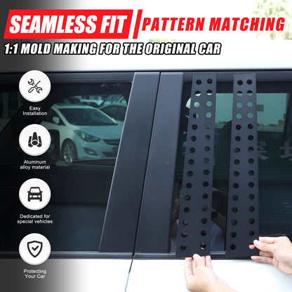 Black Alloy Window Center Pillar Trim Panel For Toyota Land Cruiser LC250 24+ 19
