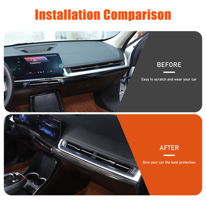 Black Grain Center Console Dashboard Cover Trim for BMW X1 U11 2023-2025 US 20