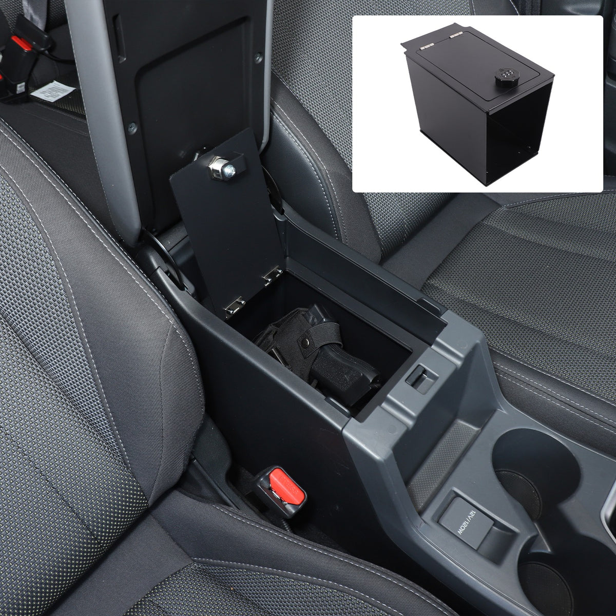 Alloy Center Console Safe GUN Storage Lock Box Tray For Subaru Crosstrek GU 24+ 18