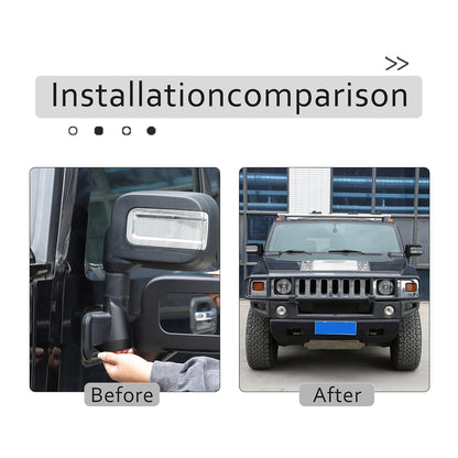 Matte Black Side Rear Exterior Door Mirror Cap Cover For Hummer H2 2003-09 US 2