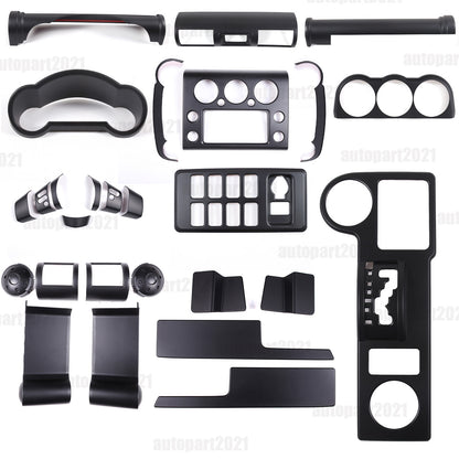 Matte Black ABS Interior Full Set Cover Trim Kit Set For FJ Cruiser 2007-2021 1
