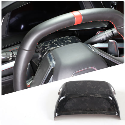 Forged Real Carbon fiber Steering Wheel Base Trim Cover For Corvette C8 Z06 20+ 2