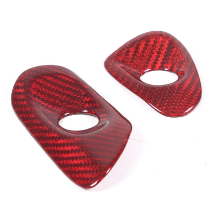 Red Carbon Fiber Interior Door Switch Button Trim Cover For Corvette C6 2005-13 9