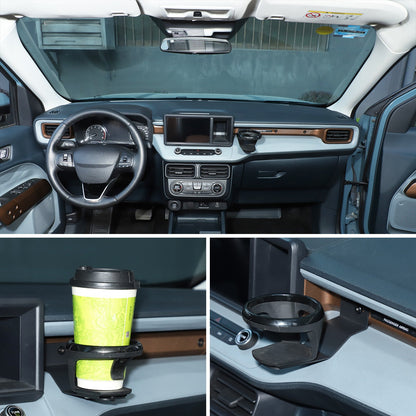 Black Ring Center Console Screen Right Cup Holder Trim For Ford Maverick 2022+ 13