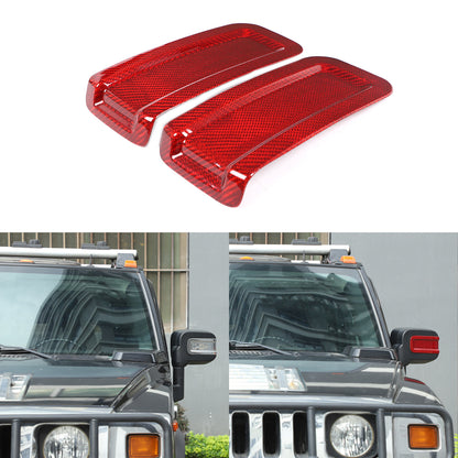 Red Real Carbon Fiber Exterior Rearview Mirror Groove Trim for Hummer H2 2003-09 20