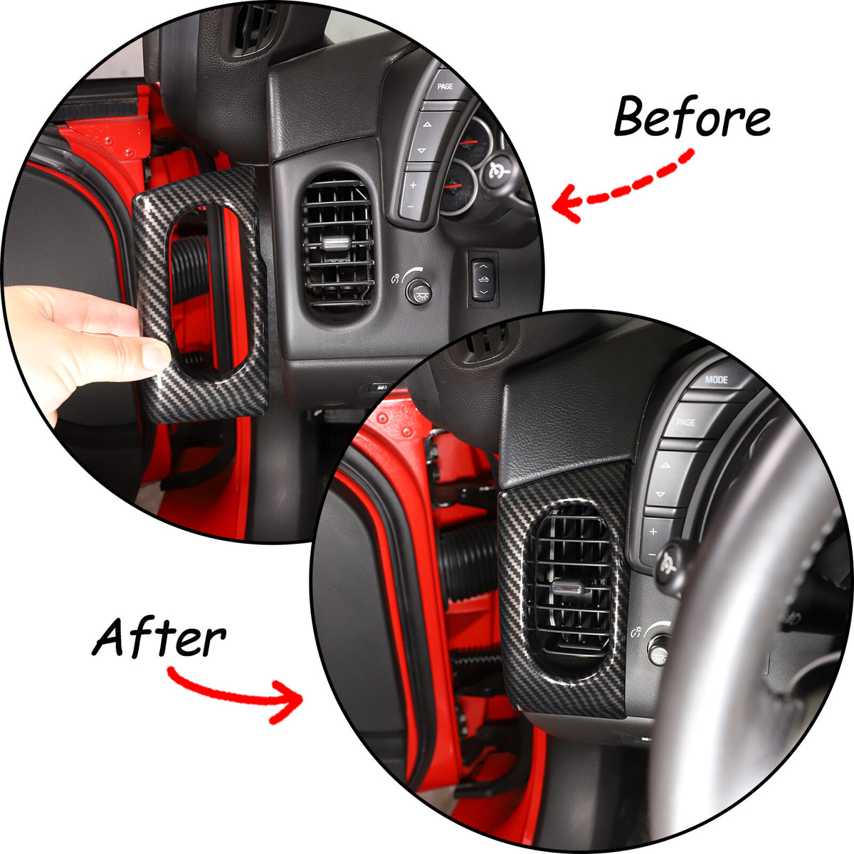 ABS Carbon Fiber Interior Decor Accessories Cover Trim For Corvette C6 2005-13 80