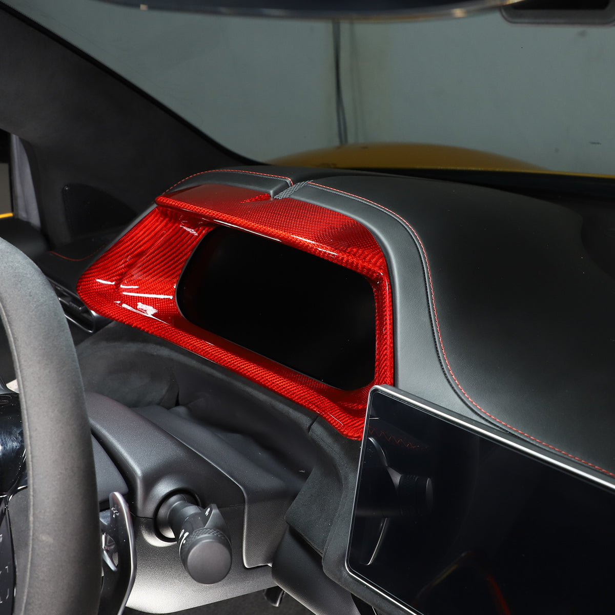 Red Real Carbon Fiber Interior Exterior Conosle Trim Cover For Lotus EMIRA 21-25 189