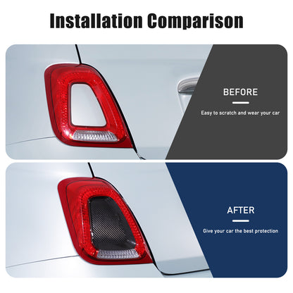Real Carbon Fiber Rear Tail Light Panel Trim for Fiat 500 Abarth 595 695 16+ 14