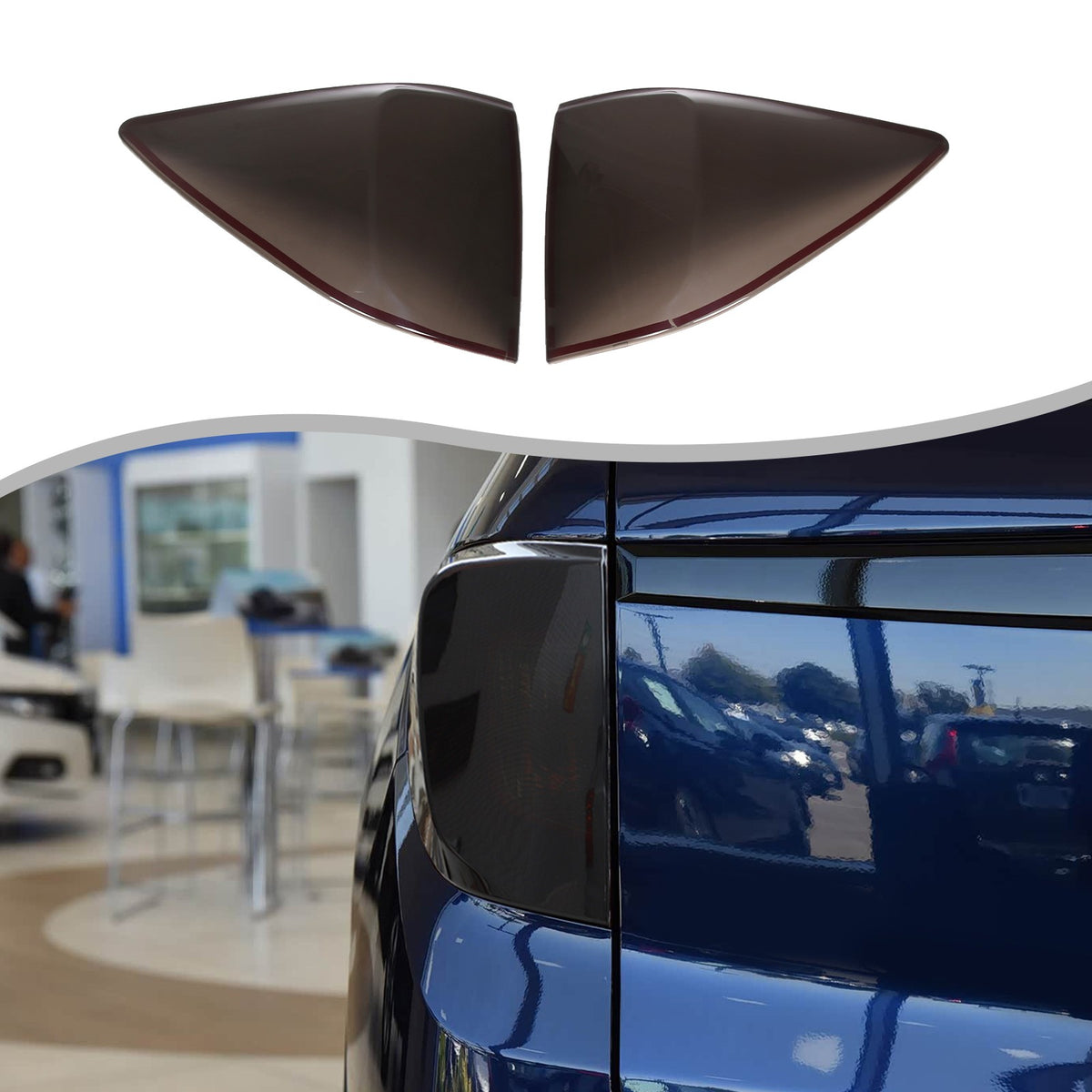 Transparent Gray ABS Tail Light Tint Cover Trim For Honda Passport 2019-2023 6