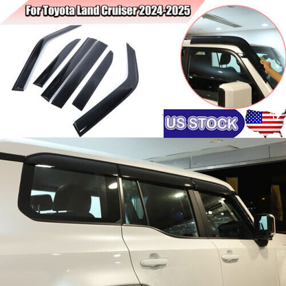 For Toyota Land Cruiser 2024-2025 Window Visor Vent Shades Sun Rain Guard Black 1