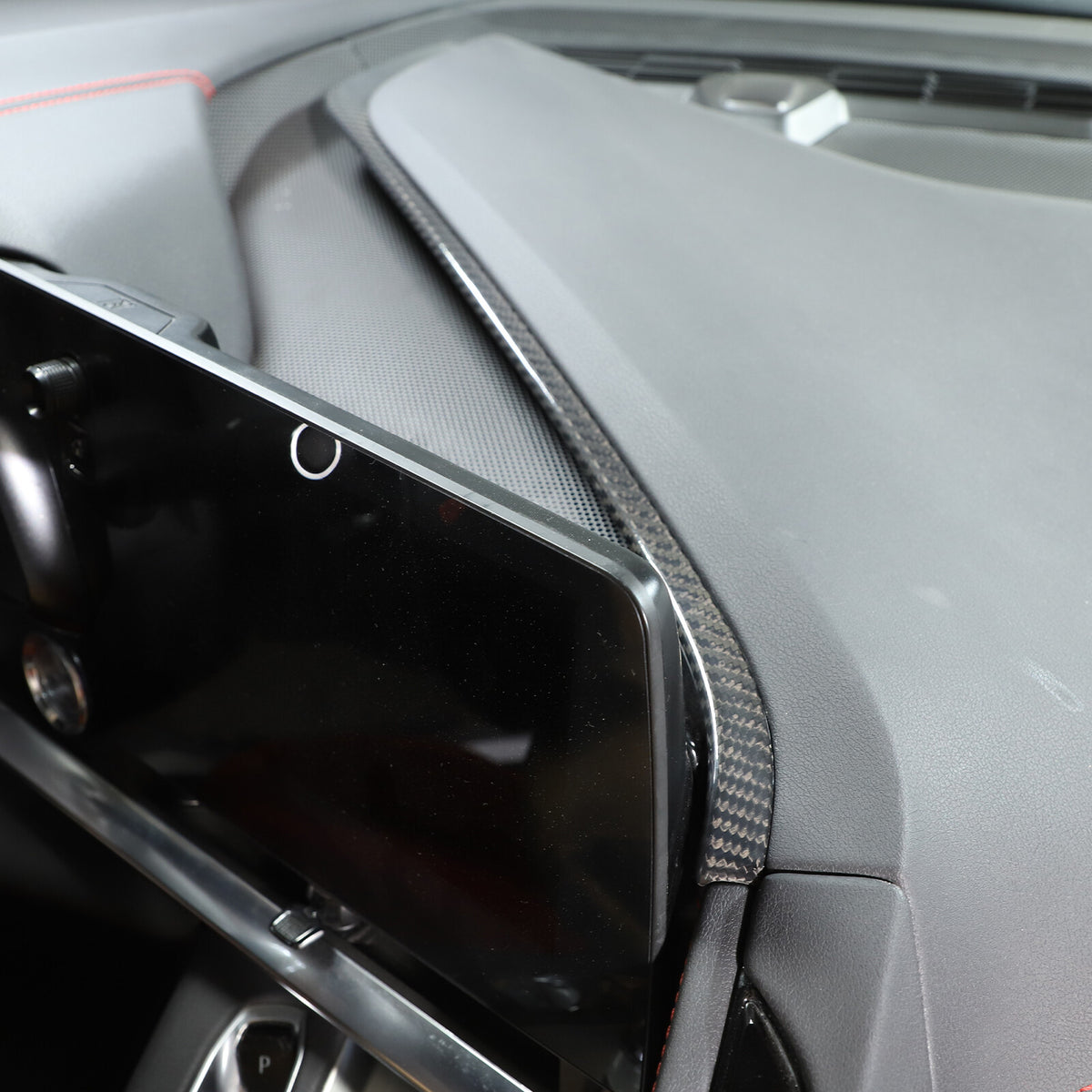Real Carbon Fiber Console Side Dashboard Trim L Strip For Corvette C8 20-25 US 5