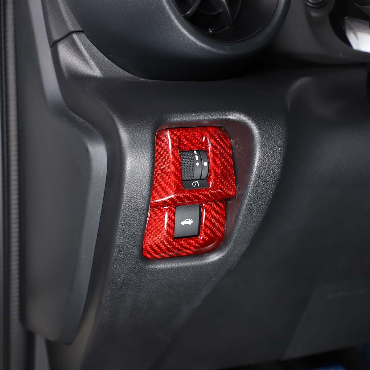Red Real Carbon Fiber Interior Center Console Trim Set Kit For Subaru BRZ 22+ 114