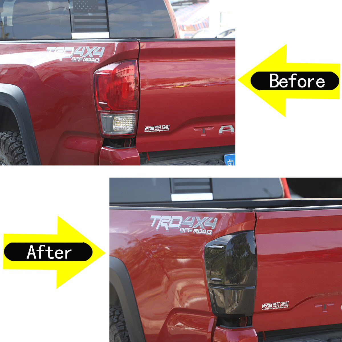 Tail Shades Smoke Tail Light Covers For Toyota Tacoma 2016-2023 10