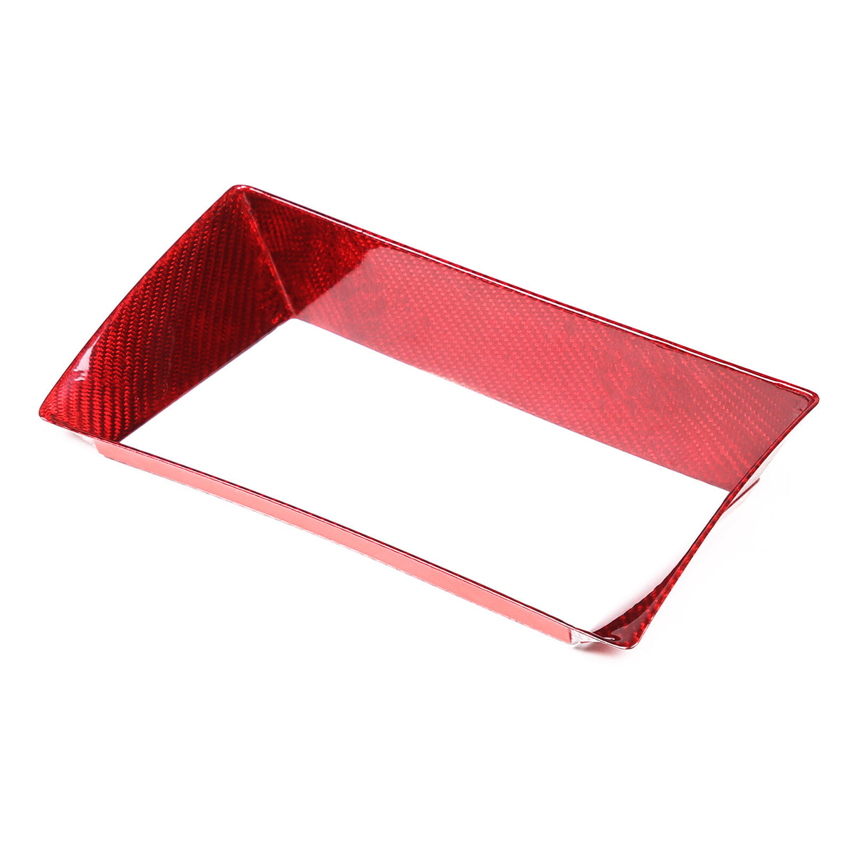 Red Carbon Fiber Dashboard Navigation Cover Trim for For Jaguar F-TYPE 2013-18 6