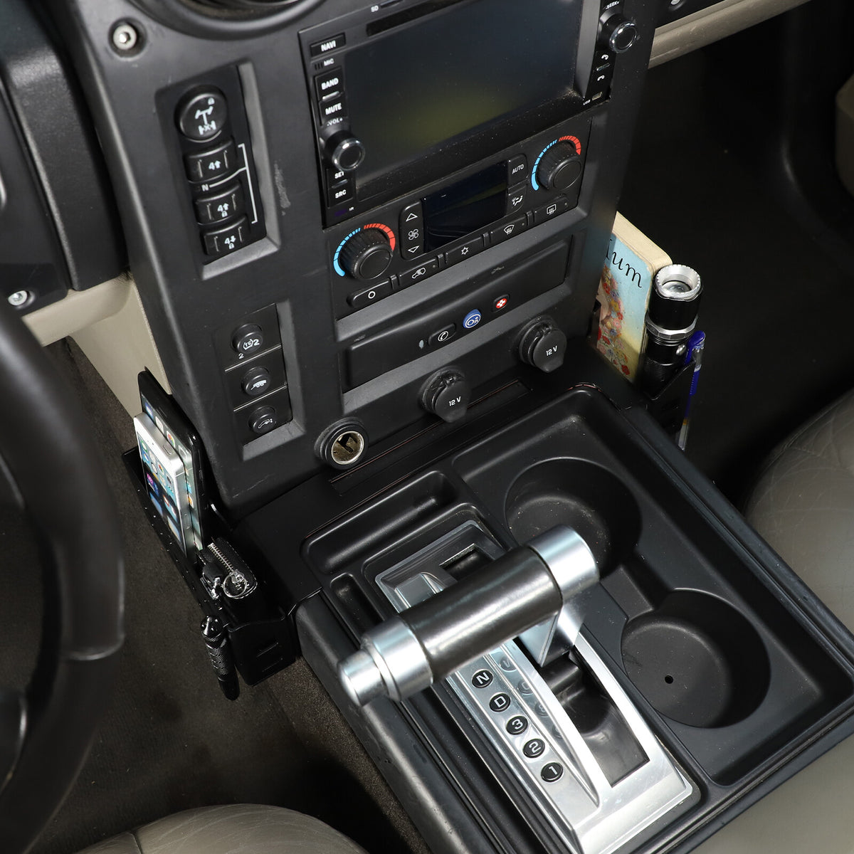 Interior Gear Shift Side Storage Box Two Baskets For Hummer H2 2001-2007 12