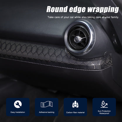 Honeycomb Carbon Fiber Interior Console Panel Trim For Mazda MX-5 Miata 2016-23 9