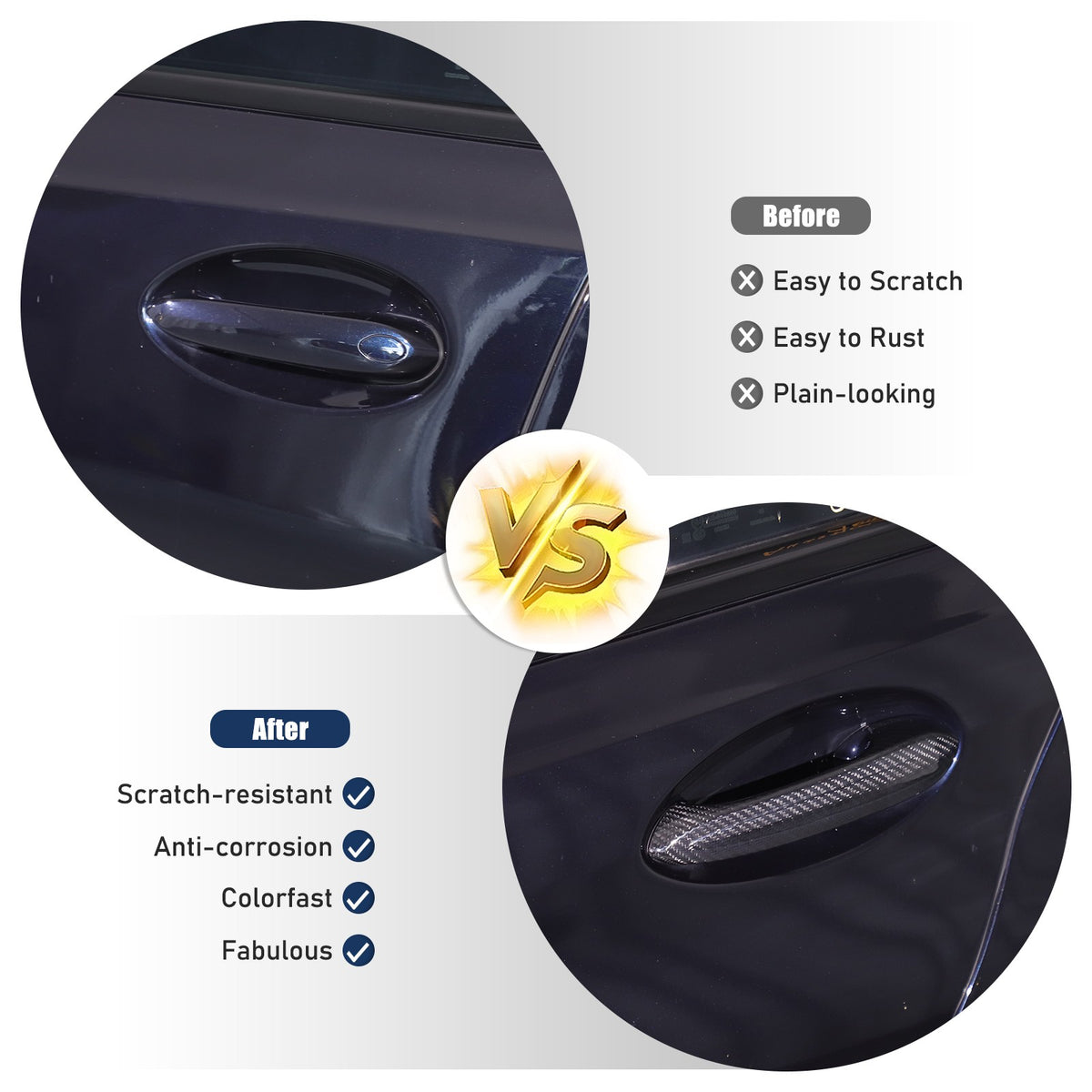 Real Carbon Fiber Exterior Outer Door Handle Trim For BMW 3 Series G20 20-22 24