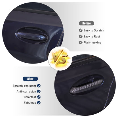 Real Carbon Fiber Exterior Outer Door Handle Trim For BMW 3 Series G20 20-22 24
