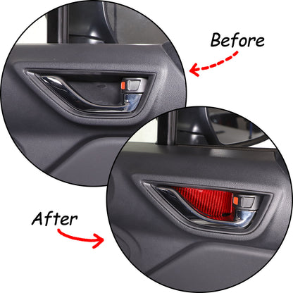 Red Real Carbon Fiber Interior Center Console Trim Set Kit For Subaru BRZ 22+ 12