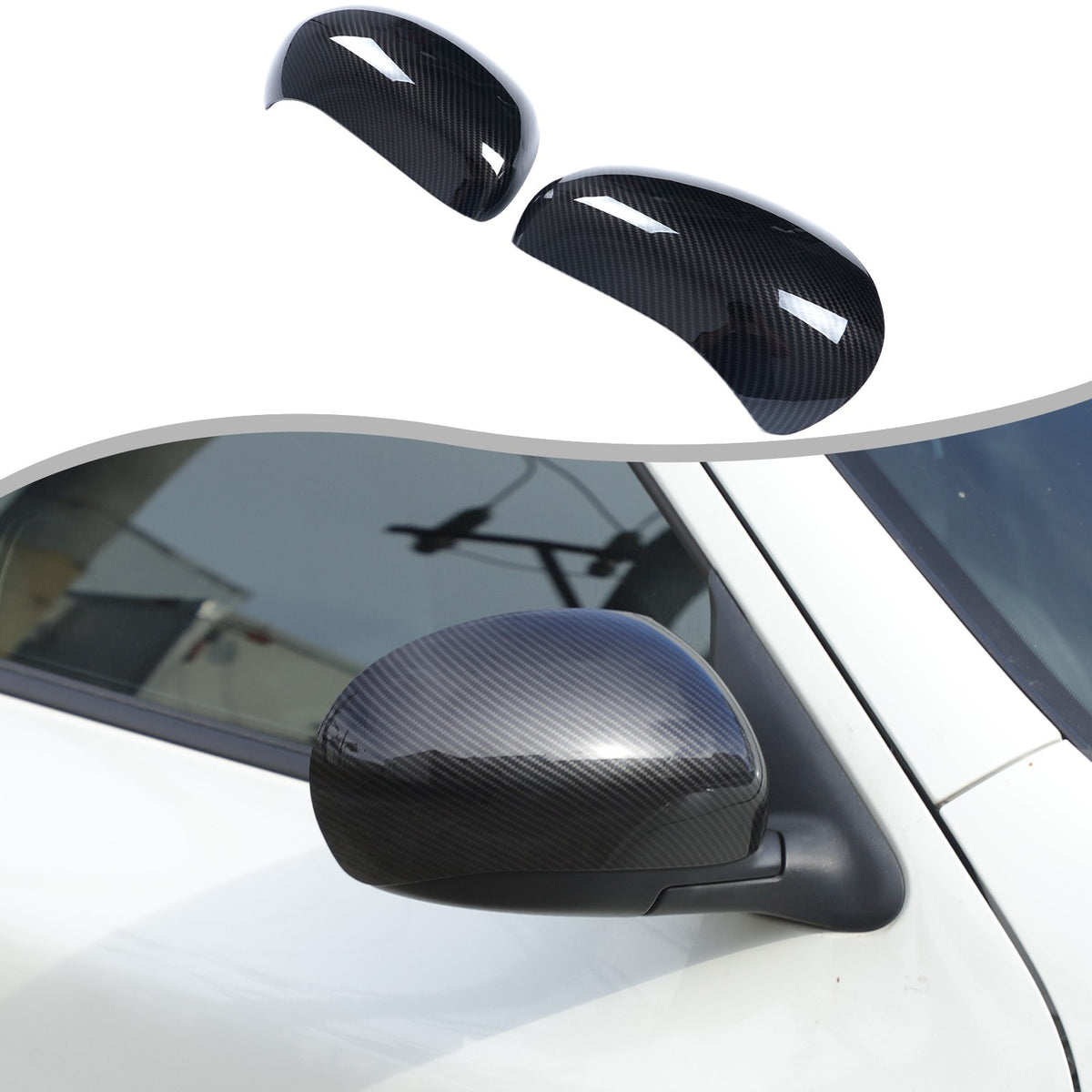 Carbon Fiber ABS Full Wrap Exterior Side Mirror Cover For Nissan Juke2010-2014 1