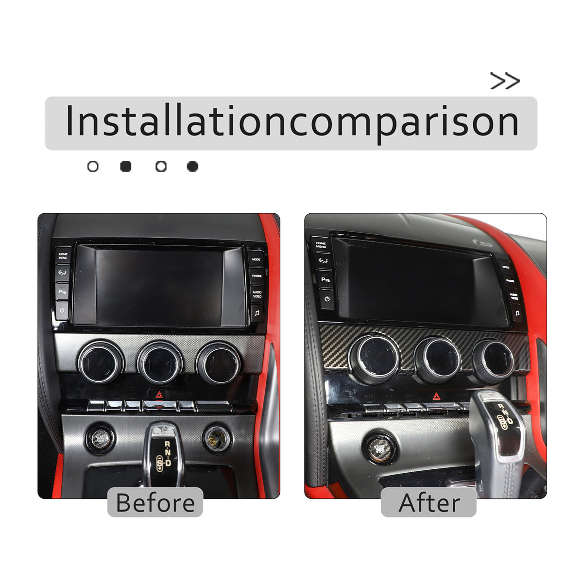 ABS Carbon Fiber Interior Full Set Cover Trim Kit For Jaguar F-type X152 2013-25 - Styles 6-10 44