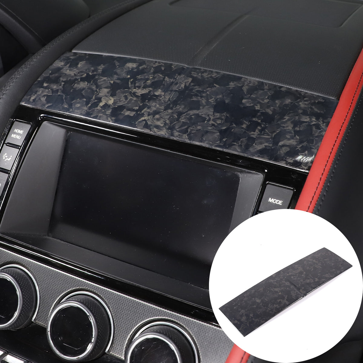 Forged Carbon Fiber Navigation Screen Top Panel For Jaguar F-TYPE 2013-2022 9