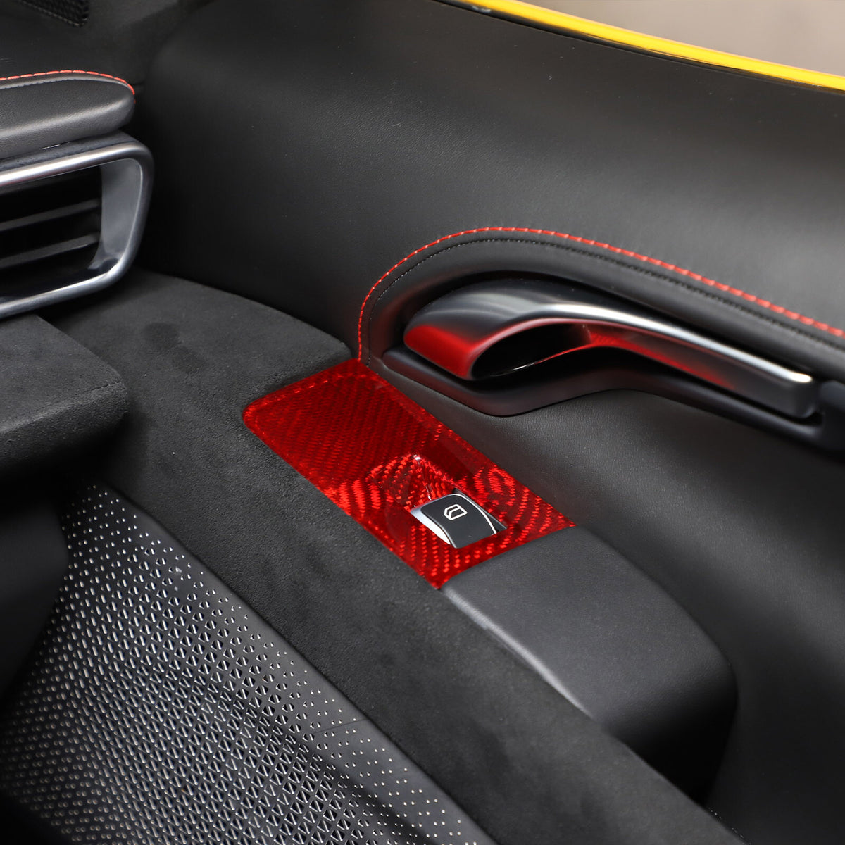 Red Real Carbon Fiber Interior Exterior Conosle Trim Cover For Lotus EMIRA 21-25 24
