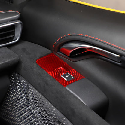 Red Real Carbon Fiber Interior Exterior Conosle Trim Cover For Lotus EMIRA 21-25 24